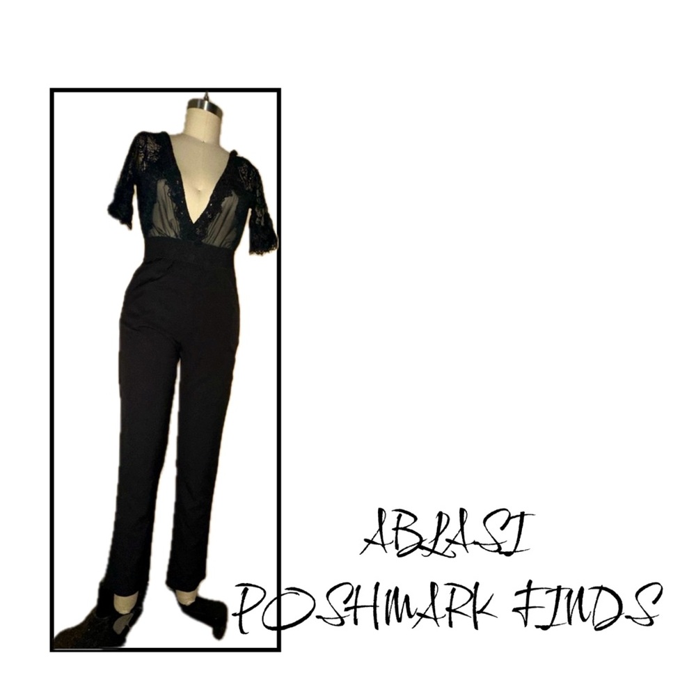 Elegant Black Lace Jumpsuit